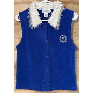 Vintage UK University of Kentucky Wildcat Women's S Knit Button Up Vest